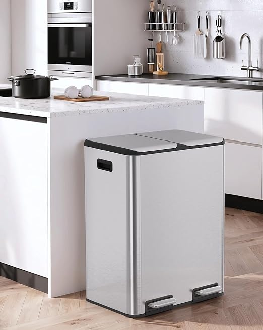 Arlopu 16Gal Dual Trash Can w/2 Built-in Box - Image 9