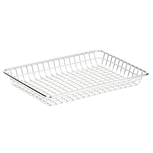 G.E.T. 4-835809 Metal Rectangular Wire Serving Tray Stainless Steel Wire by Unknown