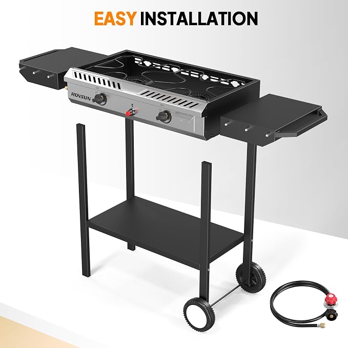 ROVSUN 2 Burner Outdoor Propane Gas Stove - Image 5