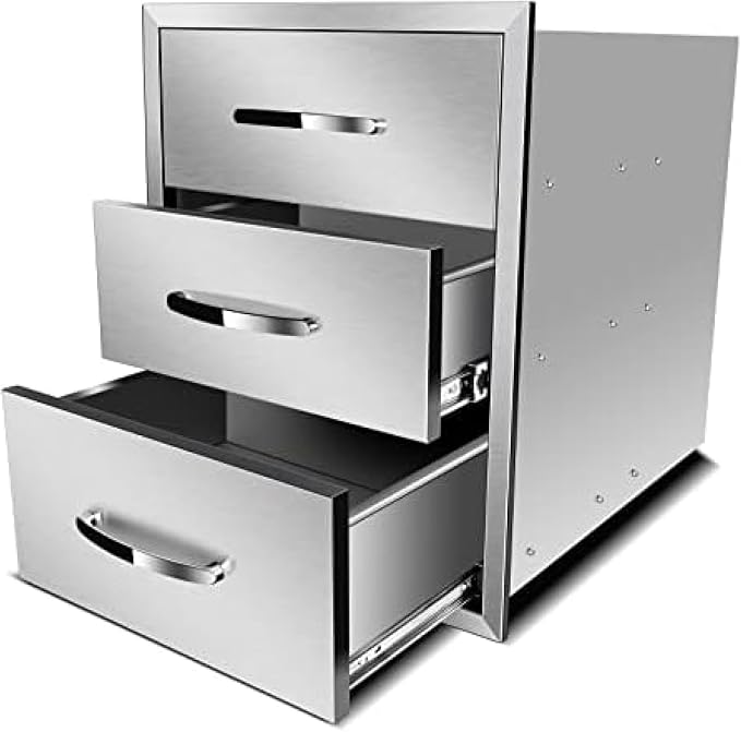 Stainless Steel Outdoor Kitchen Drawers by OLIPIC