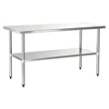 Stainless Steel Work Table 30 x 72 Inch, NSF Commercial Prep Table by OKEYOLIVE
