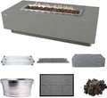 Elementi Granville Fire Pit Bundle Outdoor Firepit Set Includes 60” Natural Gas by Elementi