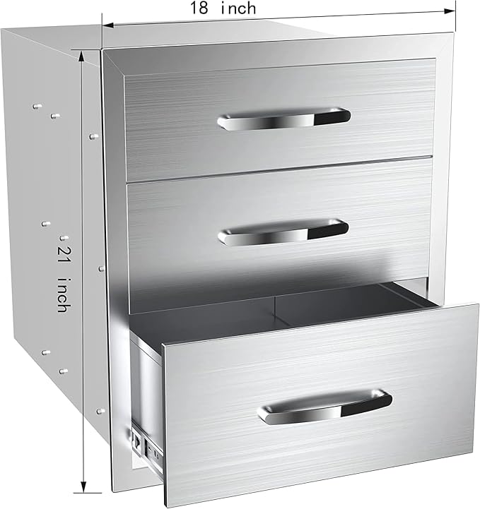Pull Out Trash Drawer, Lower Sliding Rails Stainless Steel Roll Out Trash Bin - Image 2