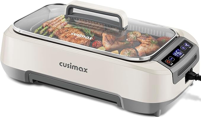 Smokeless Indoor Grill, CUSIMAX Electric Grill, 1500W Korean BBQ Grill by CUSIMAX