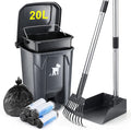 Dog Pooper Scooper, Dog Poop Trash Can Set by Biubiucat