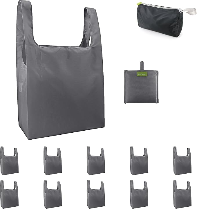 BeeGreen Grey Reusable Grocery Bags by BeeGreen