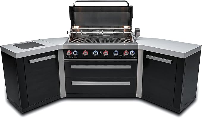 Mont Alpi MAi805-BSS45 44-inch 6-Burner 115000 BTU 45 Degree Black Stainless by MontAlpi
