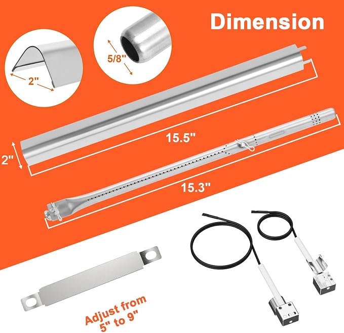 17" Grill Part Kit for Charbroil Performance 6 Burner 463228622 463229021 - Image 4