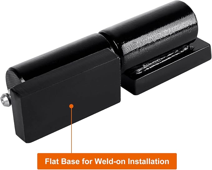 2 Pack Heavy Duty Weld On Barrel Hinges 5 Inch, Greaseable Steel Gate Hinges - Image 4