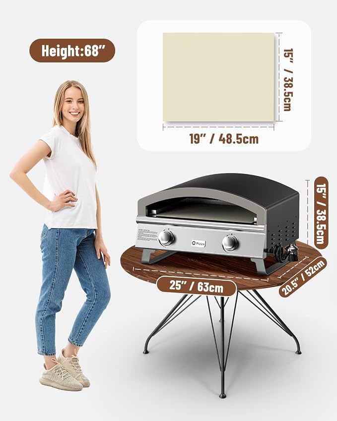 Outdoor 2-Burner Gas Pizza Oven, Versatile Grill Stove - Image 2
