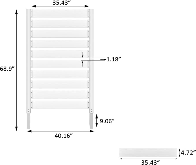 MUPATER 5ft × 3.3ft Wooden Privacy Screen, Easy No-Dig Installation, Two Setup - Image 3