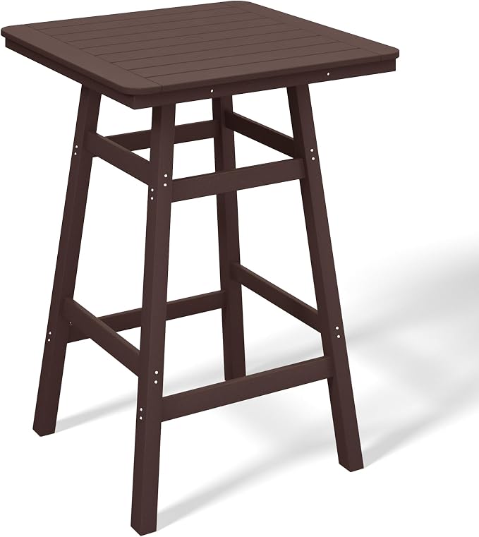 Costaelm Outdoor Bar Table, Patio Bistro Dining Pub Table by Costaelm