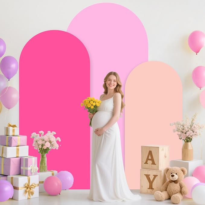 MODFUNS Colorful Arch Backdrop Cover 6&6.6&7.2ft Spandex Arch Cover Set of 3 - Image 2