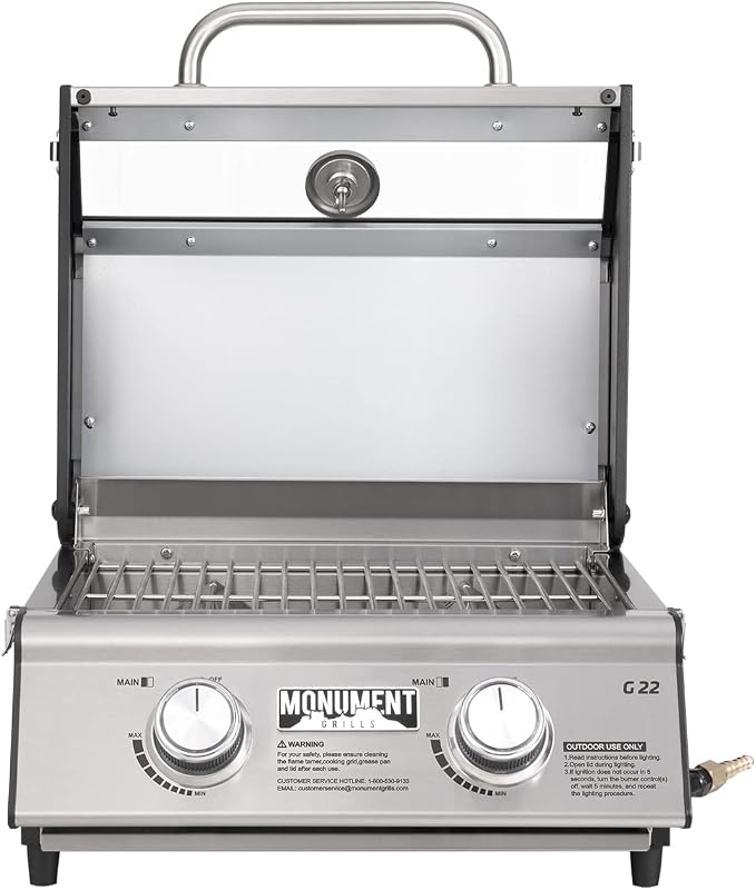 Monument Grills Clearview® 2-Burner Tabletop Propane Gas Grill - Image 3