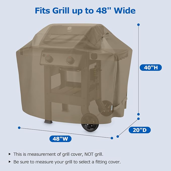 SunPatio Grill Cover 48 Inch for Outdoor Grill, Heavy Duty BBQ Cover - Image 2