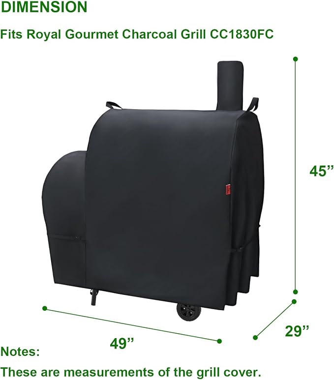 Outdoor Grill Cover for Royal Gourmet CC1830FC Barrel Charcoal Grill, Cover - Image 2