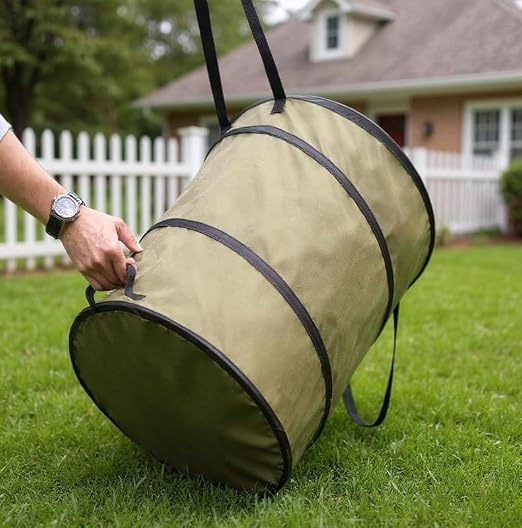 Collapsible Trash Can Outdoor Storage Bag, 10 Gallon Portable Leaf Garbage Bin - Image 2