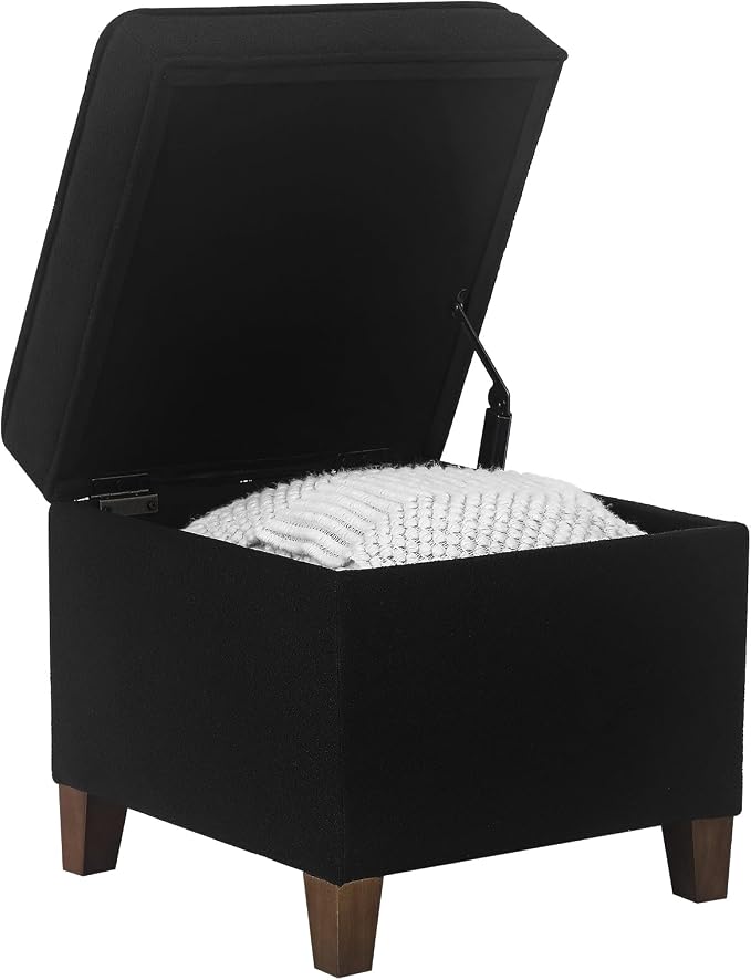 Adeco 17.5" Square Fabric Ottoman by Adeco