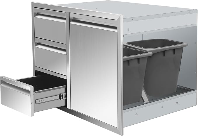 Outdoor Kitchen Drawer Combo, BBQ Access Door Drawers Combo by OLIPIC