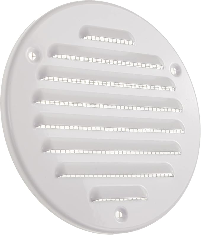 Vent Systems - 4 Inch Pack of 5 White Metal Round Soffit Air Vent Grille Cover - Image 7