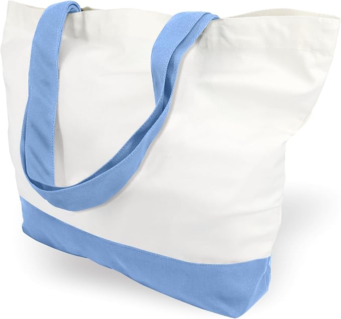 TOPDesign 1-Pack Super Strong Large 12oz Cotton Canvas Tote Bag, Reusable by TOPDesign