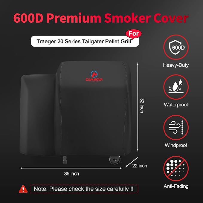 Comnova Grill Cover for Traeger Tailgater 20 Series - Image 2
