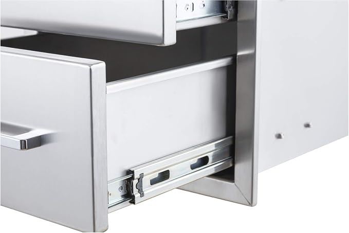 yuxiangBBQ Outdoor Kitchen Drawers Stainless Steel 3-Drawer BBQ Drawer 18" W x - Image 7