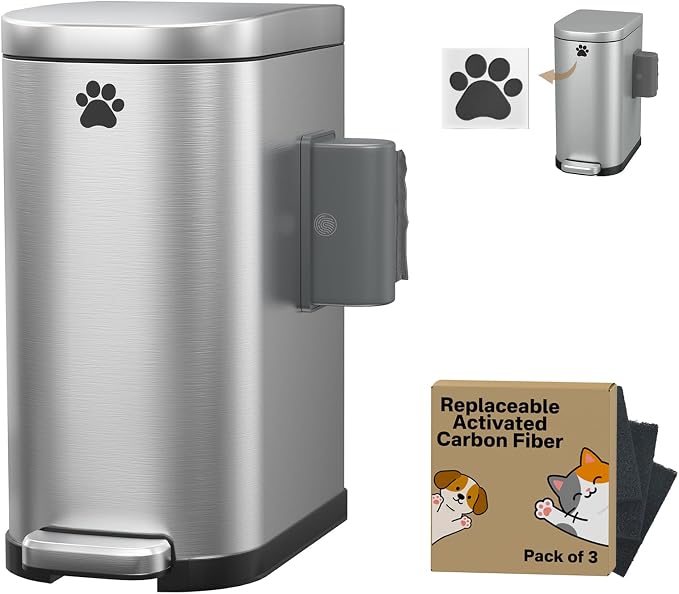Dog Poop Trash Can Outside by HomeOrganization