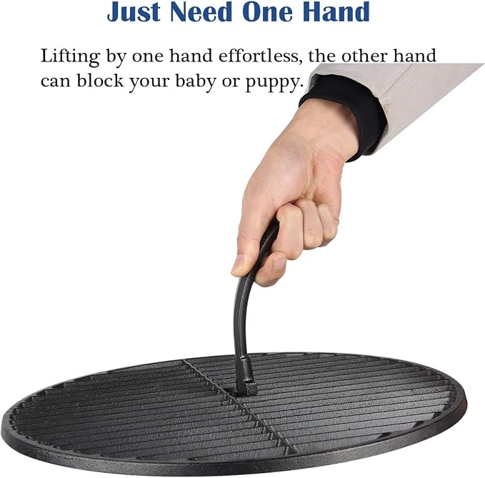 KAMaster Grill Grate Lifter Cast Iron Cooking Grid Lifter Kamado Grill - Image 6