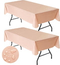 Nasitos 2 Pack Vinyl Tablecloth Rectangle 60x84 Inch-Wedding Champagne Table by Nasitoshomedecor