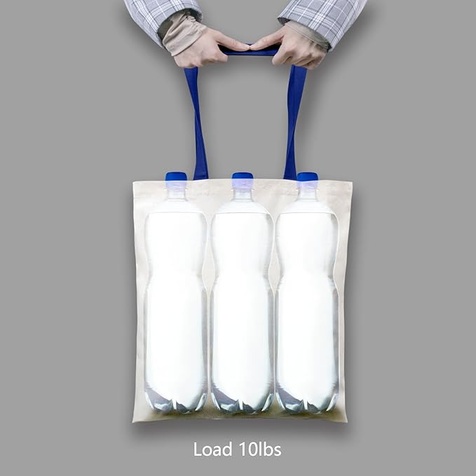 TOPDesign 6-Pack Economical 16"x15" Cotton Tote Bag, Lightweight Medium - Image 6