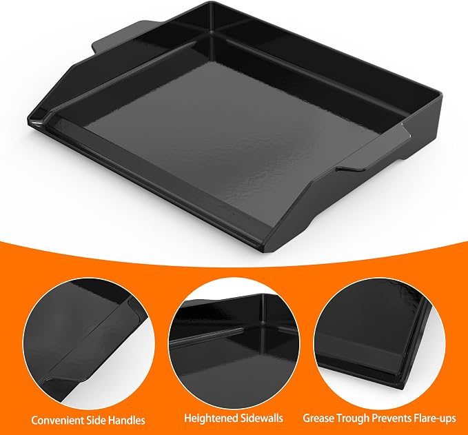 Onlyfire Universal Enamelled Cast Iron Griddle, BBQ Flat Top Griddle - Image 3