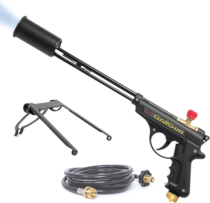 Grillblazer GrillGun Handheld Propane Charcoal Torch – 400, 000+ BTU Flame Torch by Grillblazer