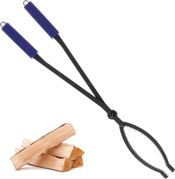 28" Firewood Tongs Log Grabber for Thick Logs Outdoor Indoor Camfire Firepit by CKLT