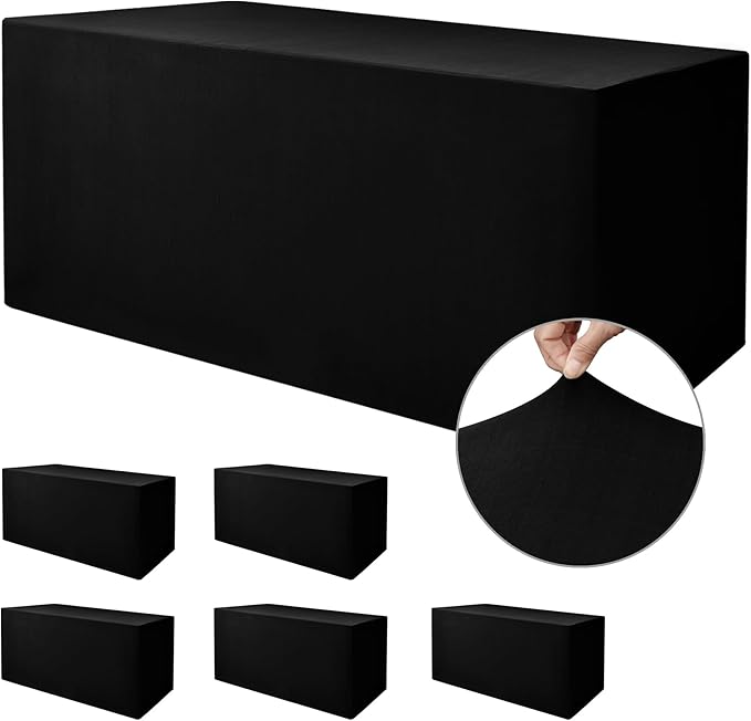 Nasitos Black Fitted Table Covers by Nasitoshomedecor