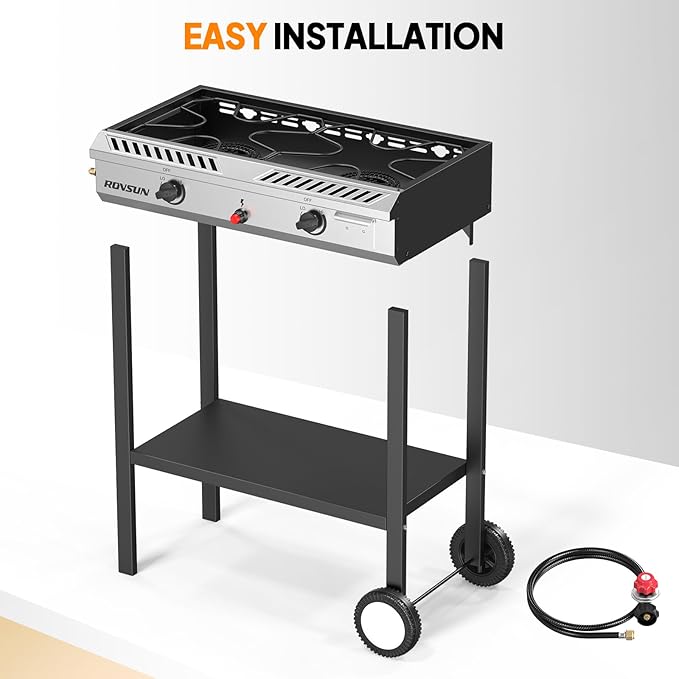 ROVSUN 2 Burner Outdoor Propane Gas Stove - Image 5