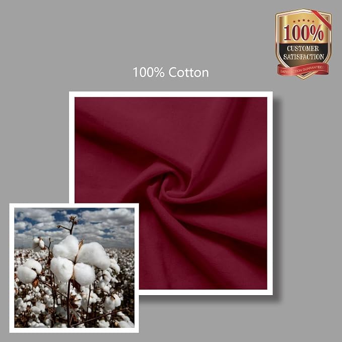 TOPDesign 6-Pack Economical 16"x15" Burgundy Cotton Tote Bags, Lightweight - Image 7