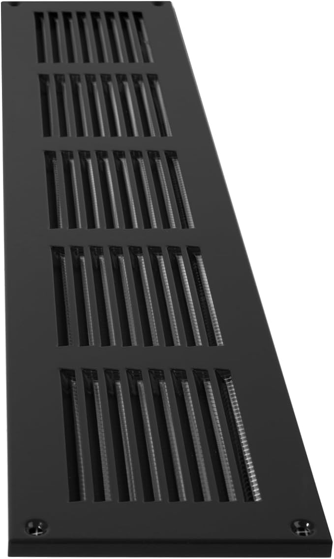 Repa Market Air Vent Cover 20x4 Inch Black Galvanized Steel Louvered Grill Cover - Image 7