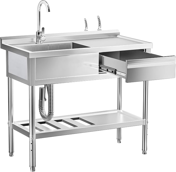 39" 304 Stainless Steel Utility Sink by Unknown