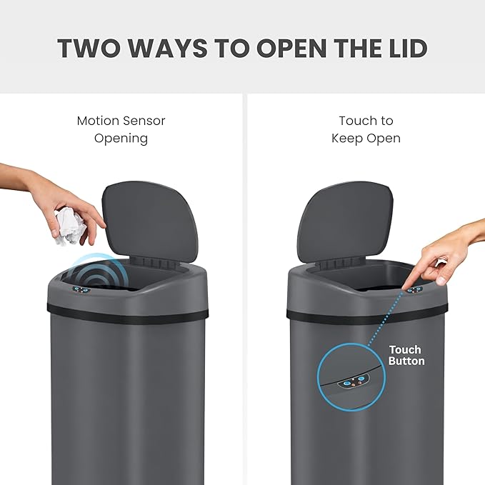 iTouchless 13 Gallon Automatic Sensor Trash Can - Image 3