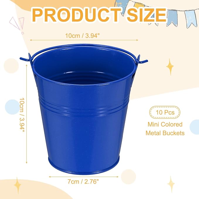 Small Metal Buckets, Mini Buckets - Image 2