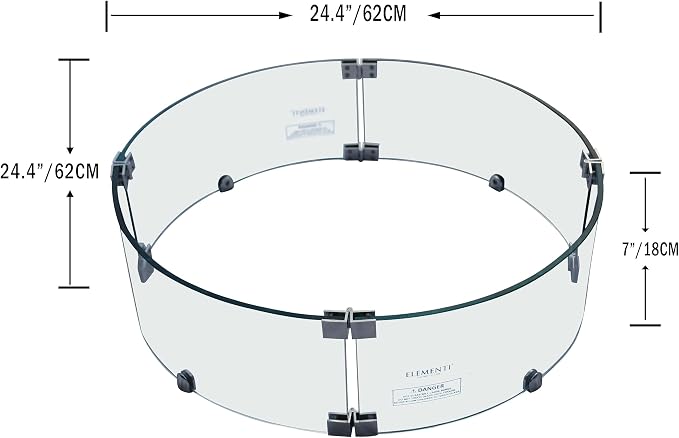 All Fire Table Pit Wind Screens and Stainless Steel Buner Lid from ELEMENTI | - Image 2