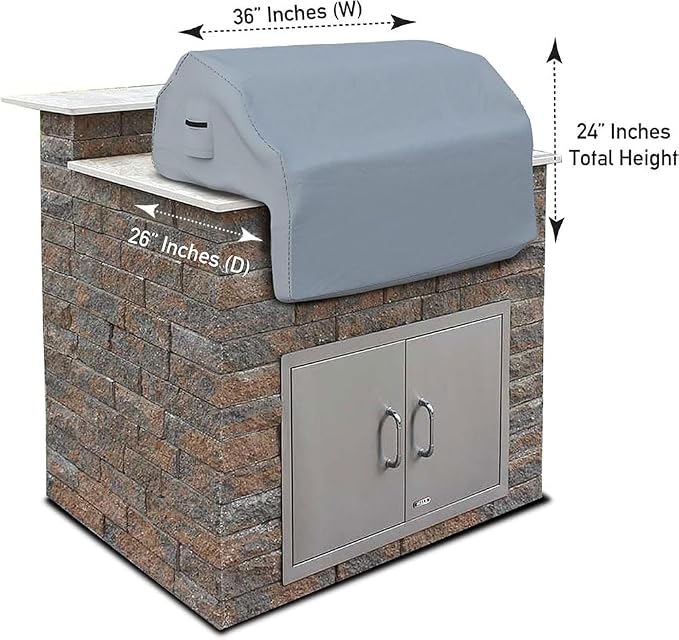 Covers & all Built-in Outdoor Grill Cover, Durable Heavy Duty 18 Oz Waterproof - Image 2