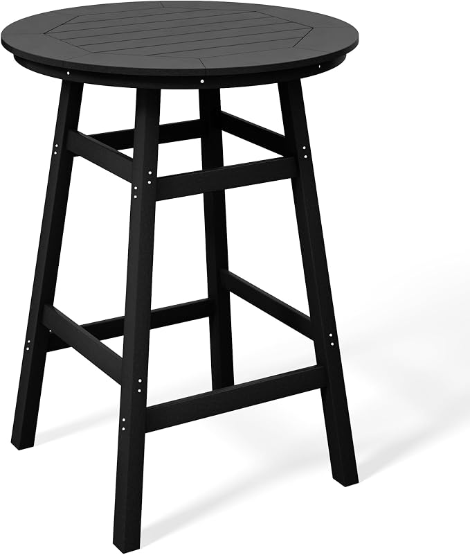 Costaelm Patio Bistro Table, Outdoor Bistro Dining Pub Table by Costaelm