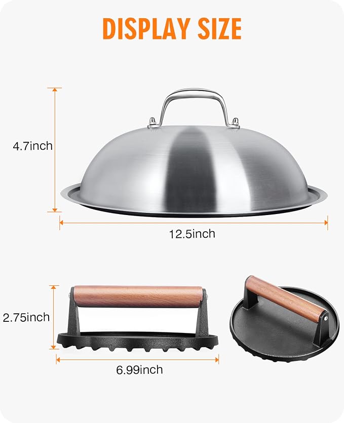 homenote Griddle Accessories for Blackstone, Commercial Grade 12 Inch Heavy - Image 6