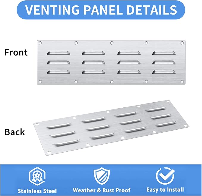 4 Pack Stainless Steel Venting Panel - Image 5