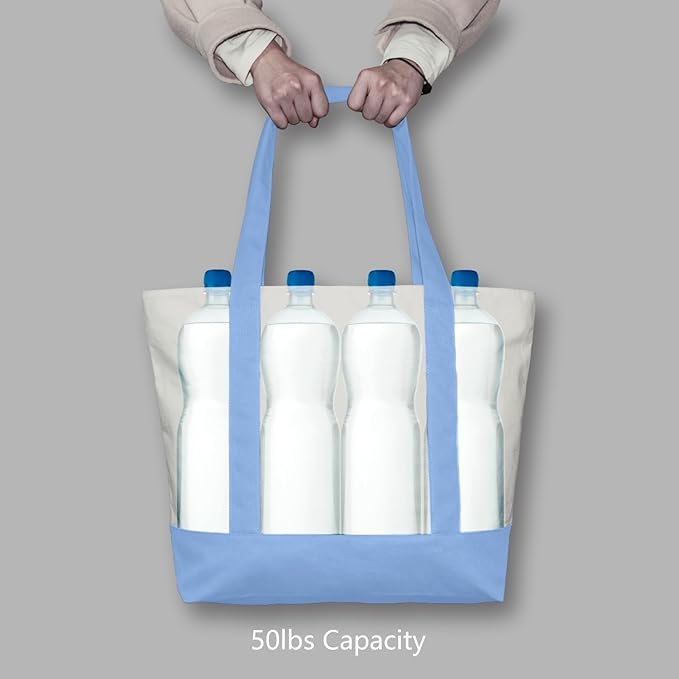 TOPDesign 3-Pack Canvas Tote Bags - Image 6