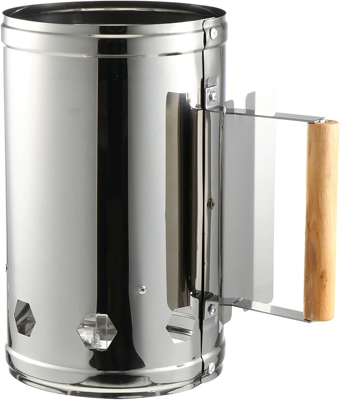 GANAZONO Quick Coal Starter Barrel BBQ Chimney Starter Grill Fire Starter by GANAZONOEnjoyYourLife