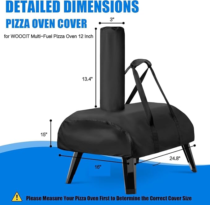 Pizza Oven Cover for WOOCIT 12 Inch, Outdoor Pizza Oven Cover Waterproof Pizza - Image 2