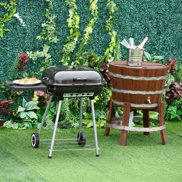Portable Charcoal Grill with Wheels, 21-Inch BBQ Kettle Grill with Foldable - Image 8